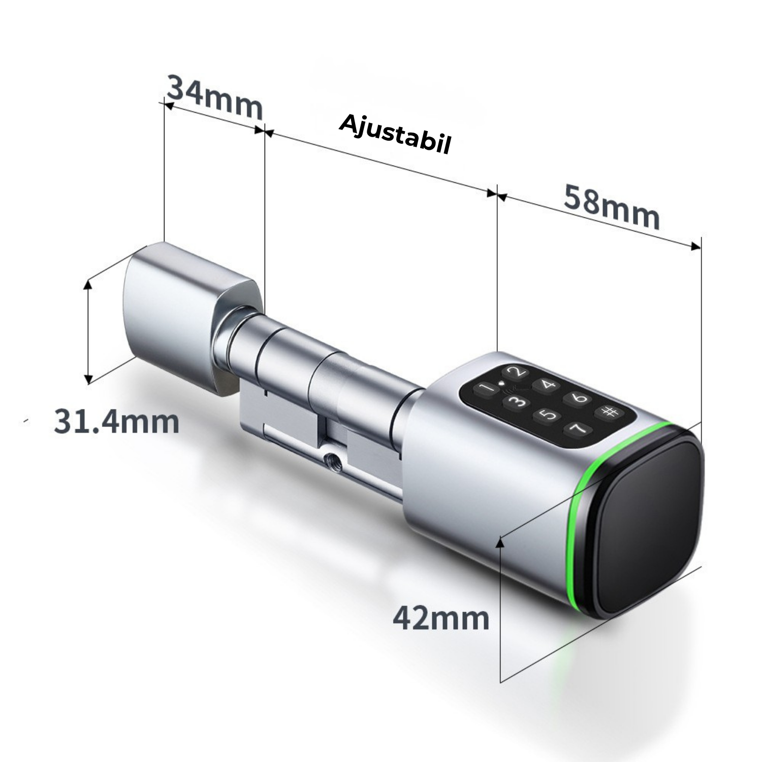 Butuc Inteligent cu Tastatură, Card RFID și Aplicație Tuya – Acces Fără Chei, Control de la Distanță, Instalare Rapidă