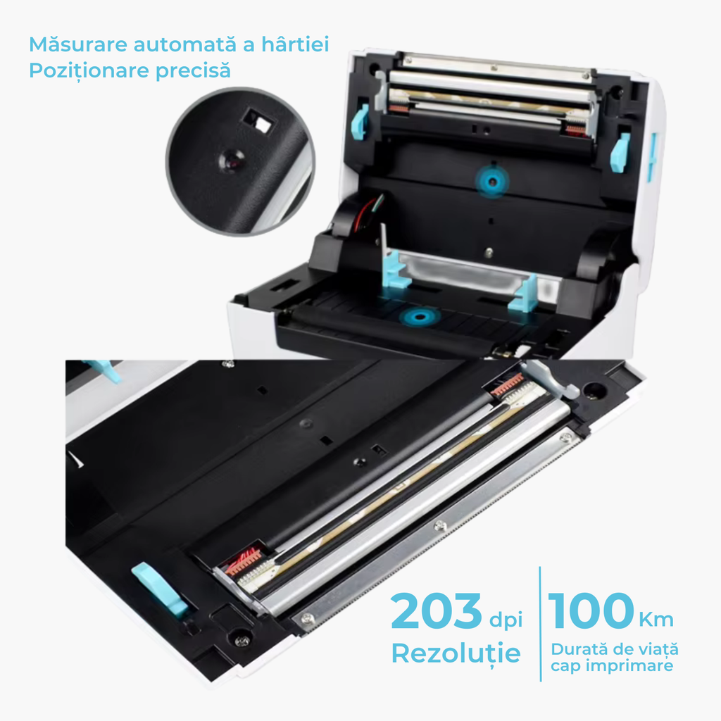 Imprimanta termica etichete si AWB, Bluetooth + USB