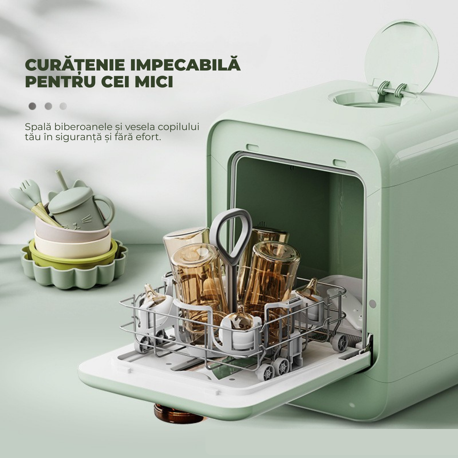 Masina automată de spălat si sterilizat biberoane, 6 programe