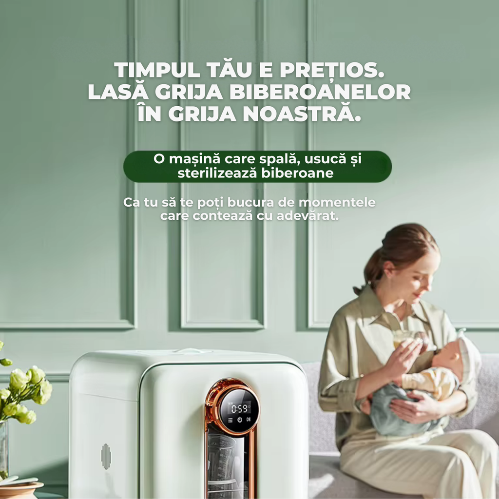Masina automată de spălat si sterilizat biberoane, 6 programe