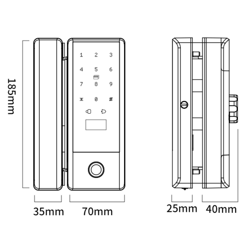 Yală inteligentă pentru sticlă GL4 – eleganță, siguranță și control total