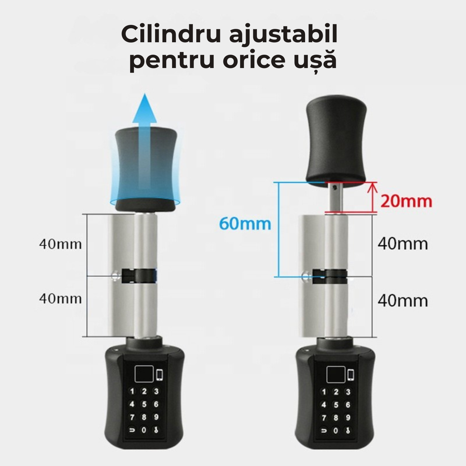 Butuc inteligent cu amprentă C001D – siguranță modernă, la o atingere distanță