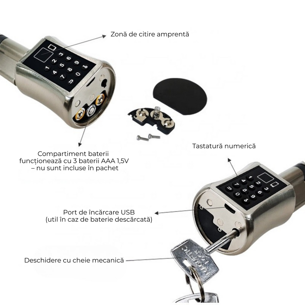 Butuc inteligent cu amprentă C001D – siguranță modernă, la o atingere distanță