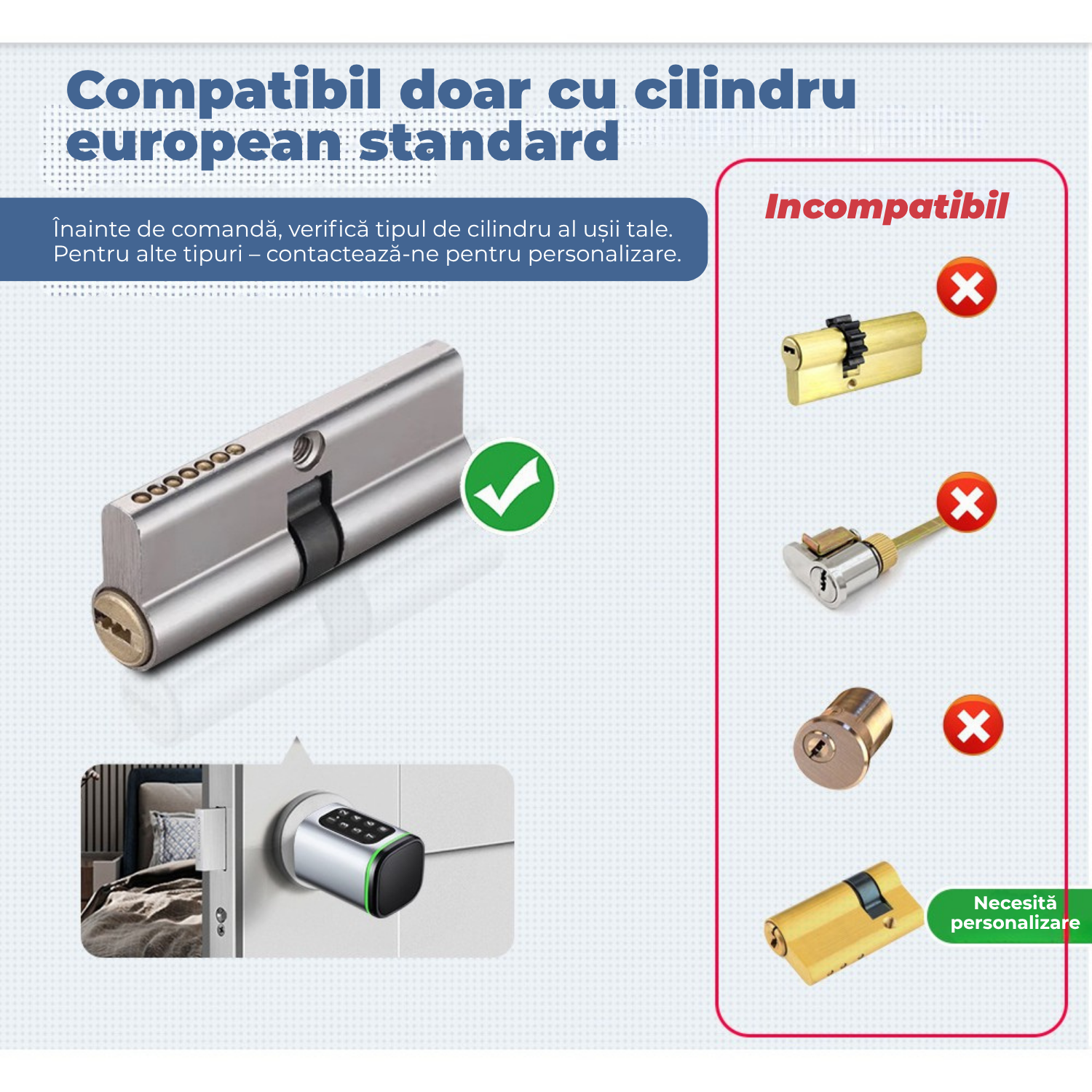 Butuc Inteligent cu Tastatură, Card RFID și Aplicație Tuya – Acces Fără Chei, Control de la Distanță, Instalare Rapidă