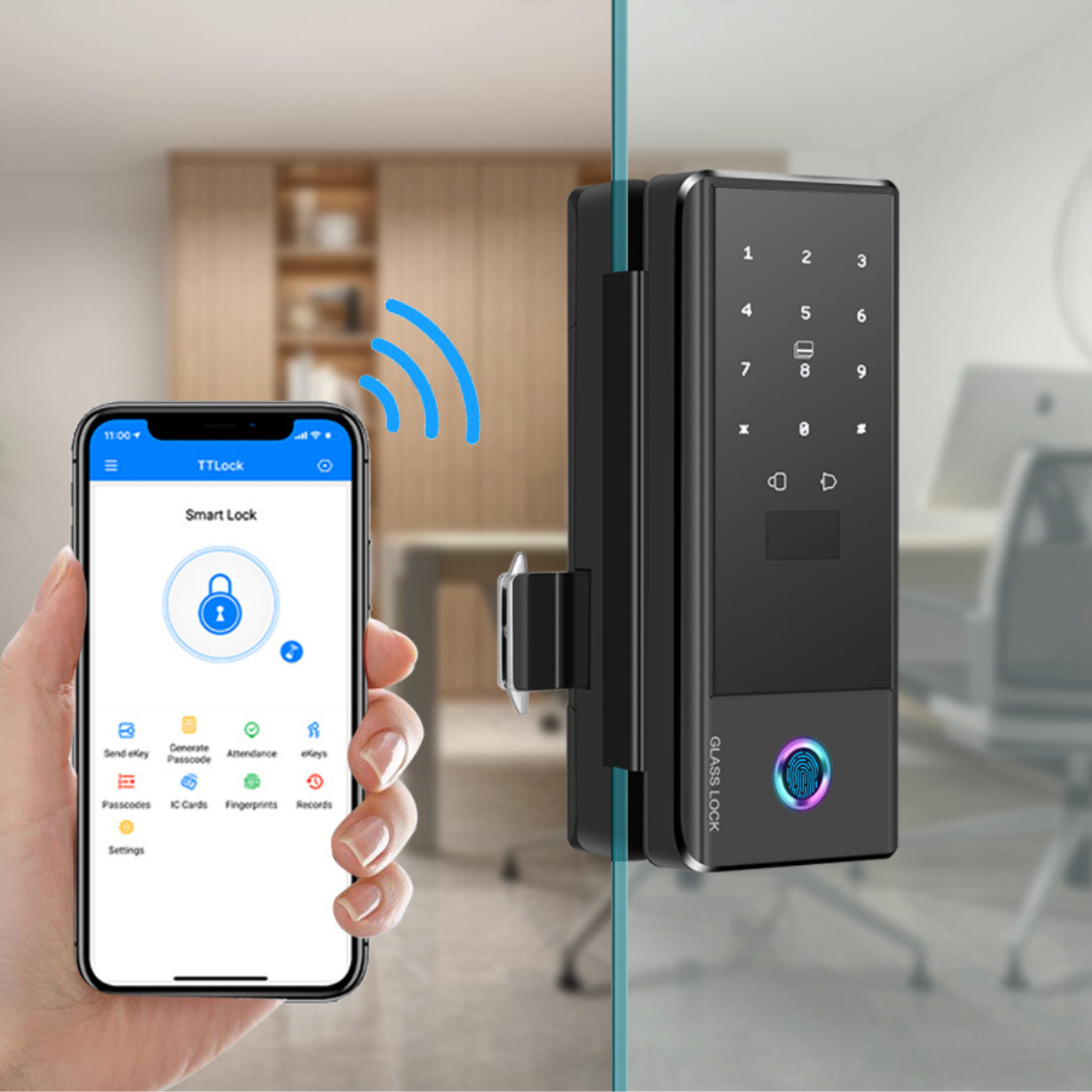 Yală inteligentă pentru sticlă GL4 – eleganță, siguranță și control total