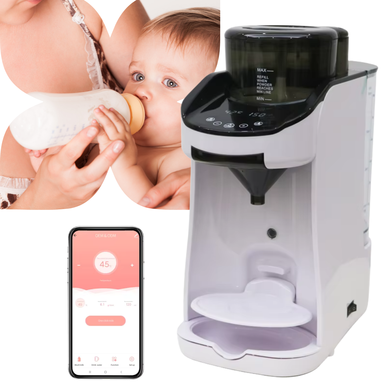 Espressor lapte praf pentru bebelusi si copii,
